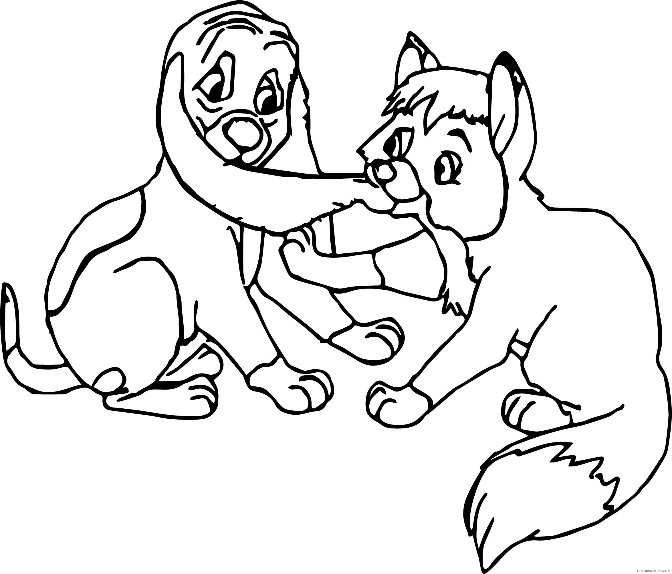Fox and the Hound Coloring Pages Cartoons Friends Fox and the Hound Printable 2020 2776 Coloring4free