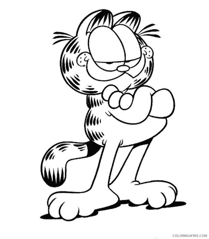 Garfield Coloring Pages Cartoons Cute Garfield Printable 2020 2788 Coloring4free