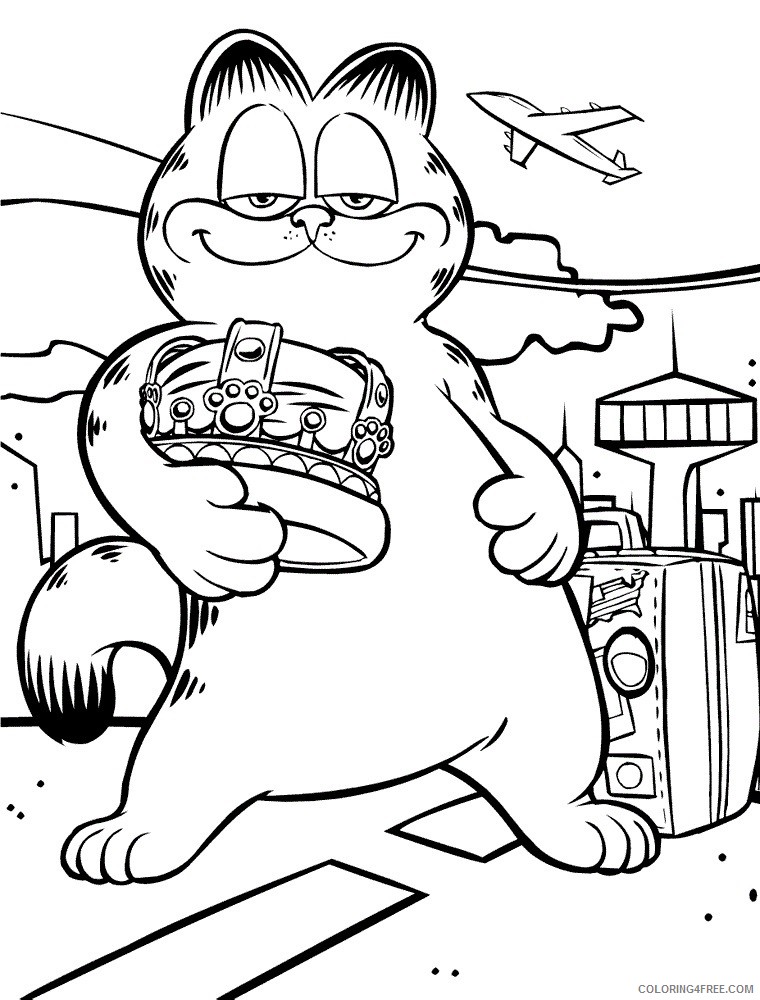 Garfield Coloring Pages Cartoons Garfield Pictures Printable 2020 2838 Coloring4free