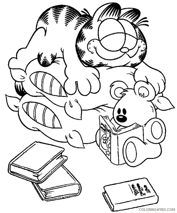 Garfield Coloring Pages Cartoons Garfield Sheets Free Print Printable 2020 2843 Coloring4free