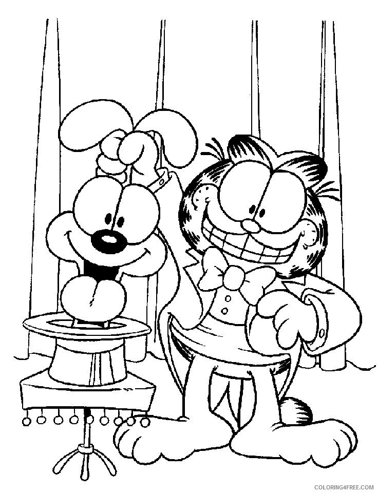 Garfield Coloring Pages Cartoons Garfield and Odie Printable 2020 2793 Coloring4free