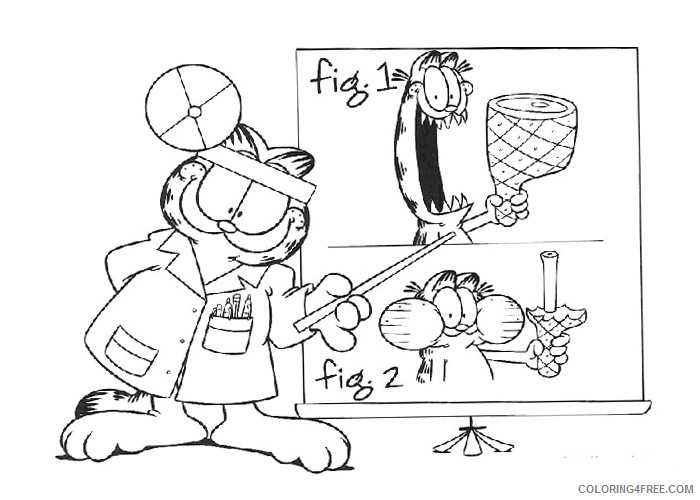 Garfield Coloring Pages Cartoons Garfield doctor Printable 2020 2850 Coloring4free