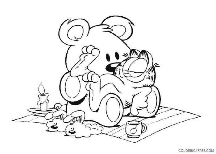 Garfield Coloring Pages Cartoons Garfield relax Printable 2020 2859 Coloring4free