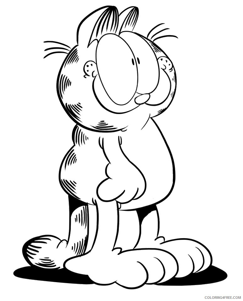 Garfield Coloring Pages Cartoons Printable Garfield Printable 2020 2862 Coloring4free