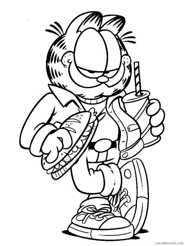 Garfield Coloring Pages Cartoons garfield 18 Printable 2020 2817 Coloring4free