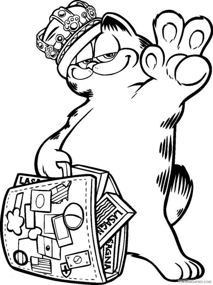 Garfield Coloring Pages Cartoons garfield 6 Printable 2020 2830 Coloring4free