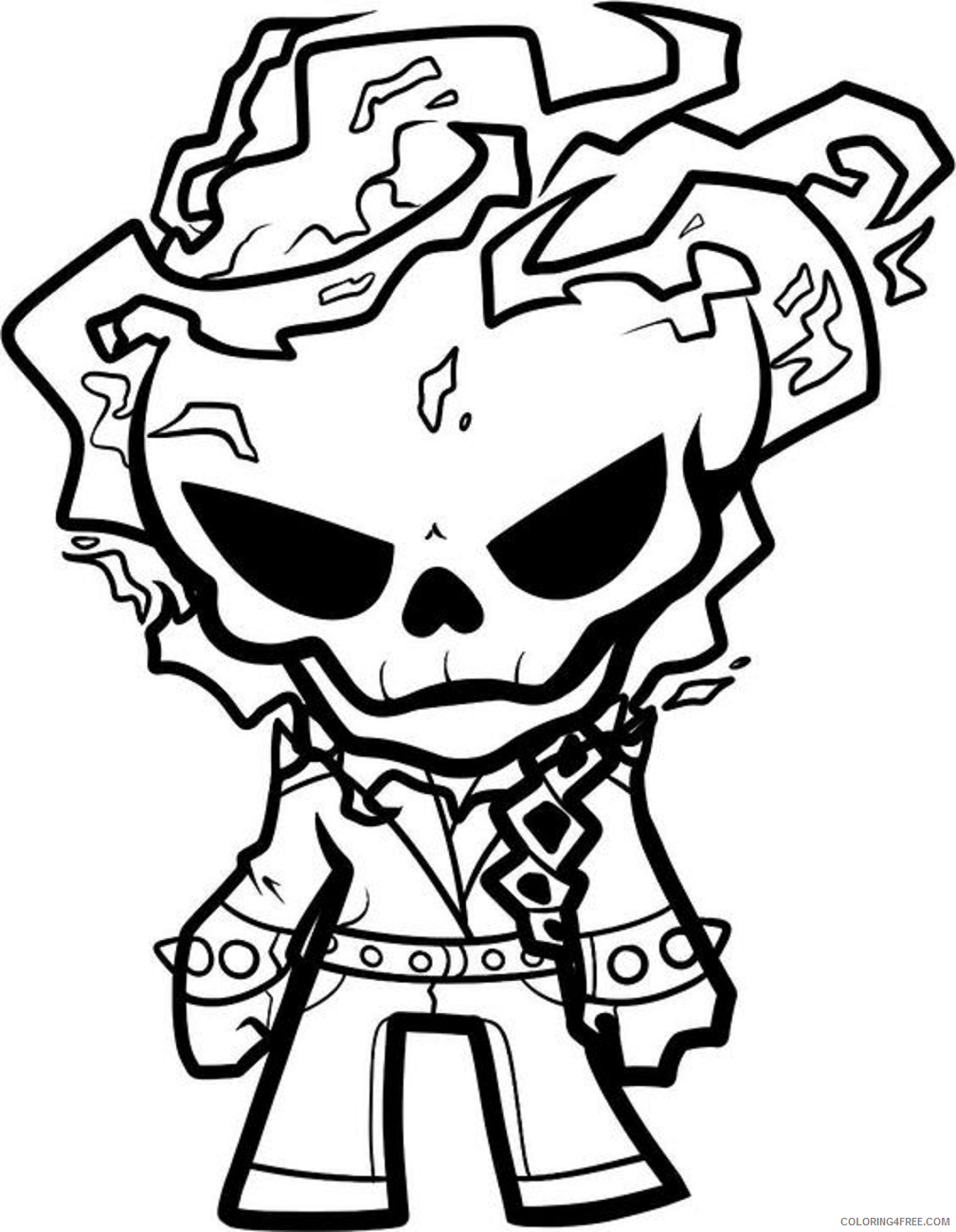 Ghost Rider Coloring Pages Cartoons 1566200157_cowboy_ghost_rider a4 Printable 2020 2875 Coloring4free