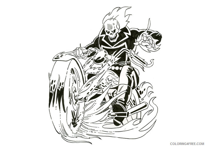 Ghost Rider Coloring Pages Cartoons Ghost rider Printable 2020 2877 Coloring4free
