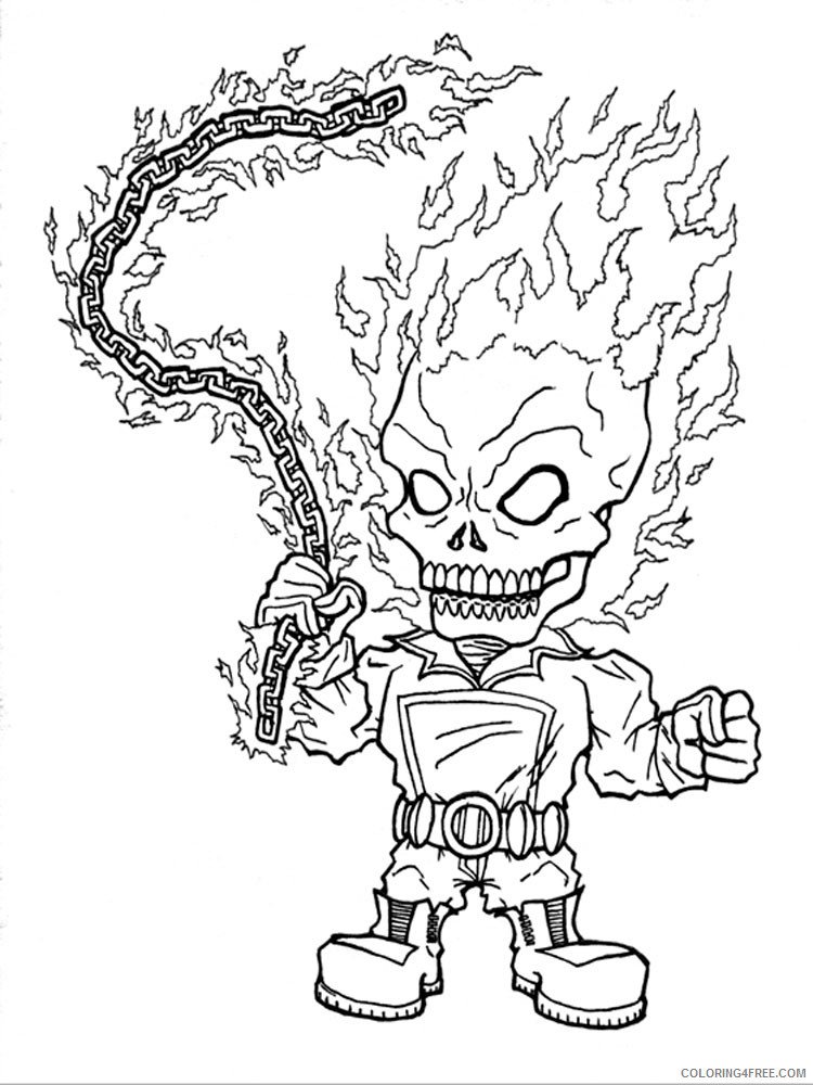Ghost Rider Coloring Pages Cartoons ghost rider for boys 12 Printable 2020 2880 Coloring4free