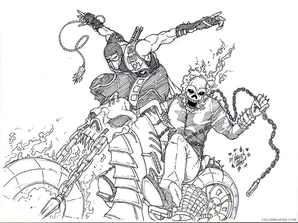 Ghost Rider Coloring Pages Cartoons ghost rider for boys 14 Printable 2020 2882 Coloring4free