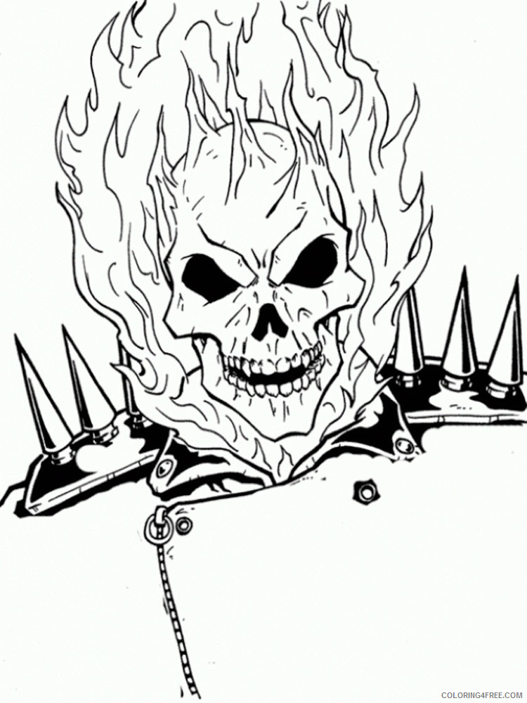 Ghost Rider Coloring Pages Cartoons ghost rider for boys 3 Printable 2020 2887 Coloring4free