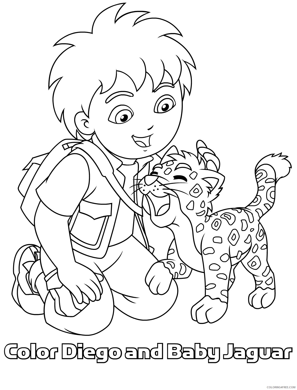 Go Diego Go Coloring Pages Cartoons Diego Free Printable 2020 2900 Coloring4free