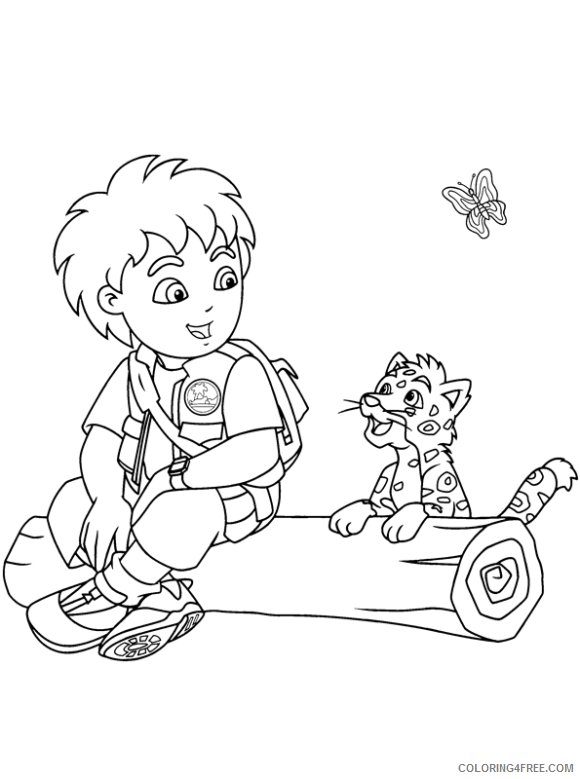 Go Diego Go Coloring Pages Cartoons Diego Free Printable 2020 2902 Coloring4free