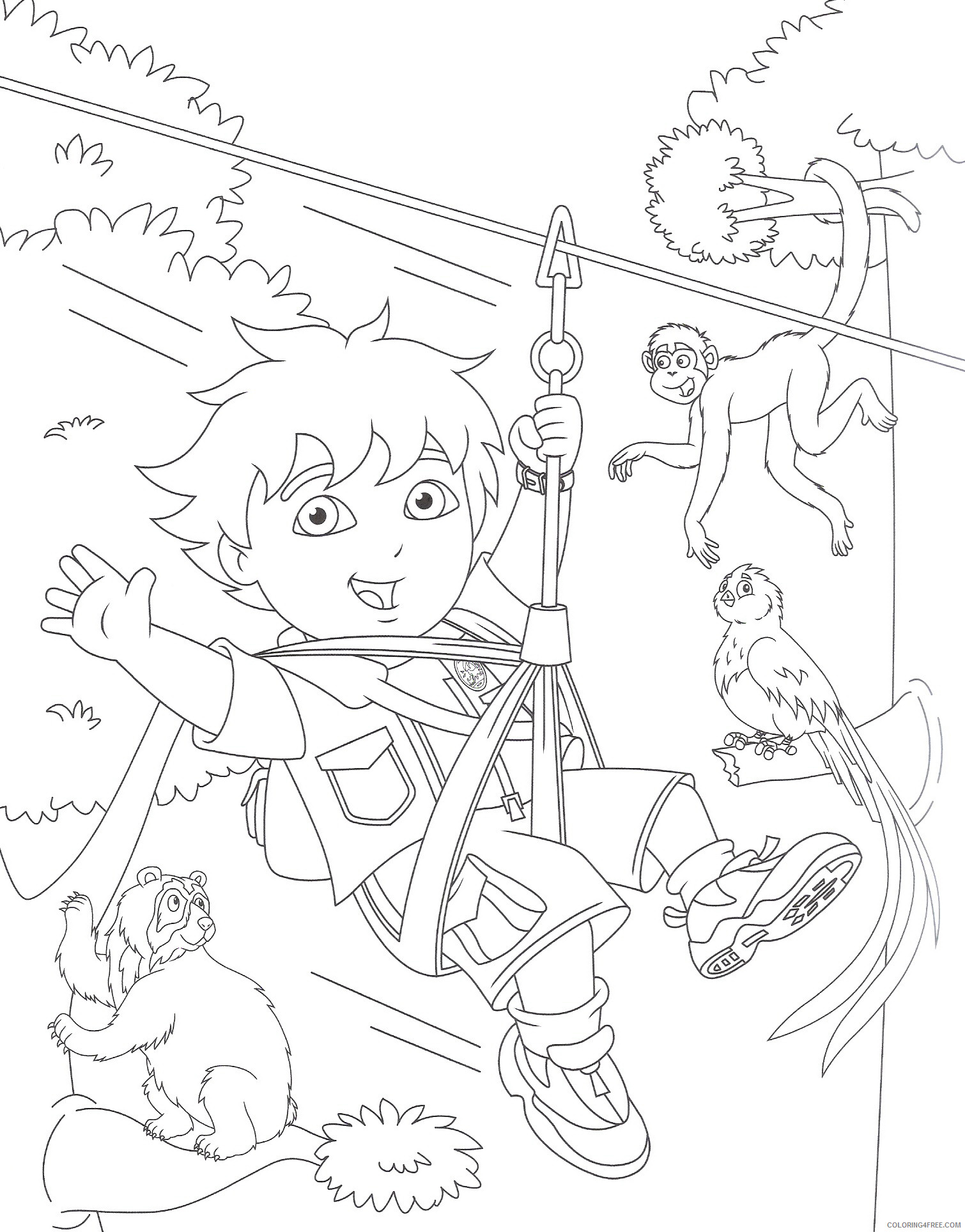 Go Diego Go Coloring Pages Cartoons Diego Photos Printable 2020 2904 Coloring4free