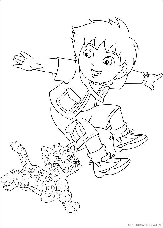 Go Diego Go Coloring Pages Cartoons Diego Printable 2020 2916 Coloring4free