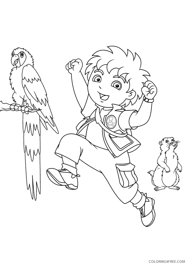 Go Diego Go Coloring Pages Cartoons Diego Sheets 2 Printable 2020 2908 Coloring4free