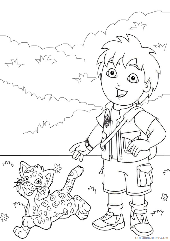 Go Diego Go Coloring Pages Cartoons Download Diego for Kids Printable