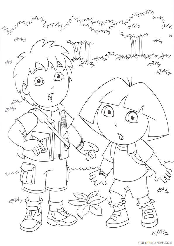 Go Diego Go Coloring Pages Cartoons Free Diego For Kids Printable 2020 2921 Coloring4free
