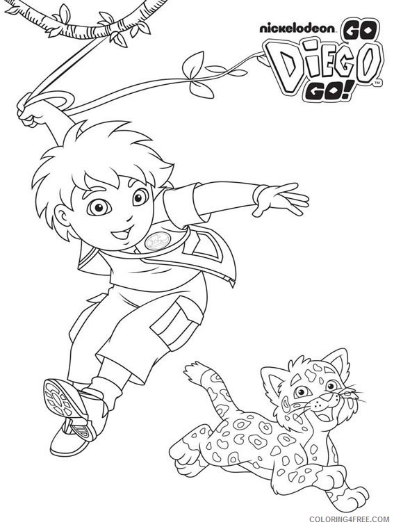 Go Diego Go Coloring Pages Cartoons Go Diego Go Free Printable 2020 2940 Coloring4free