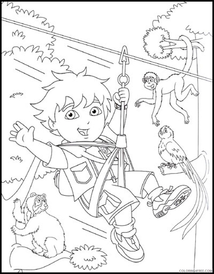 Go Diego Go Coloring Pages Cartoons Printable Diego Printable 2020 2944 Coloring4free