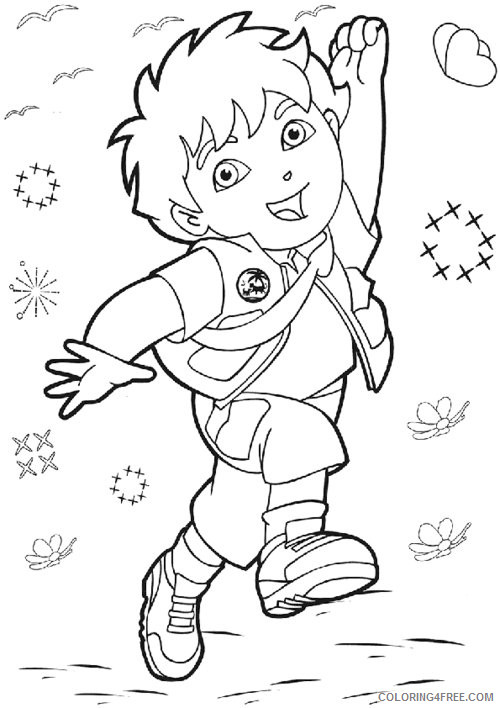 Go Diego Go Coloring Pages Cartoons Printable Diego for Free Printable 2020 2946 Coloring4free