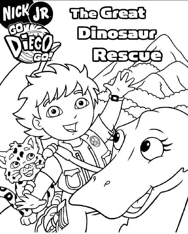Go Diego Go Coloring Pages Cartoons diego go w3ejS Printable 2020 2915 Coloring4free