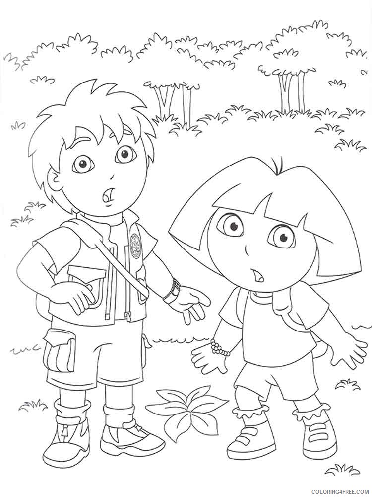 Go Diego Go Coloring Pages Cartoons go diego go 11 Printable 2020 2925 Coloring4free