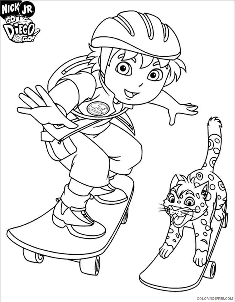 Go Diego Go Coloring Pages Cartoons go diego go 12 Printable 2020 2926 Coloring4free