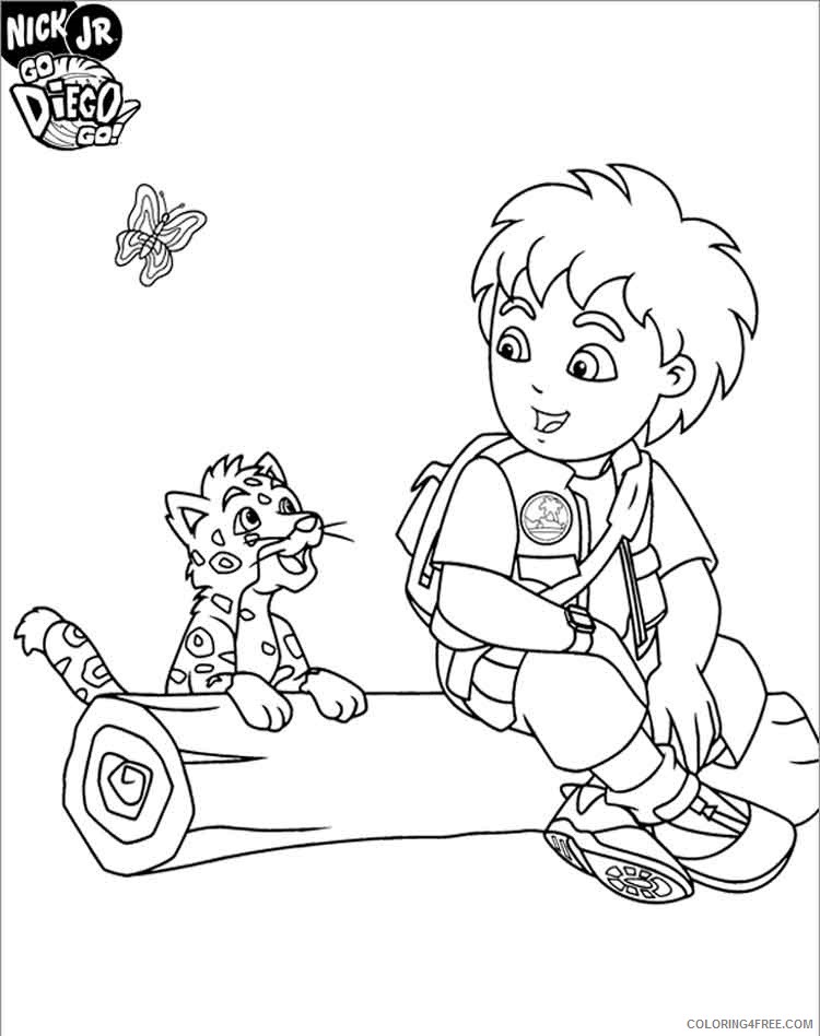 Go Diego Go Coloring Pages Cartoons go diego go 16 Printable 2020 2930 Coloring4free