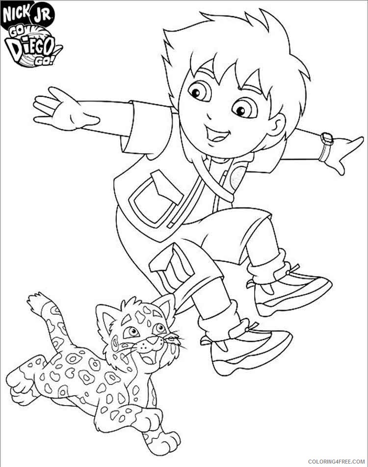 Go Diego Go Coloring Pages Cartoons go diego go 18 Printable 2020 2932 Coloring4free