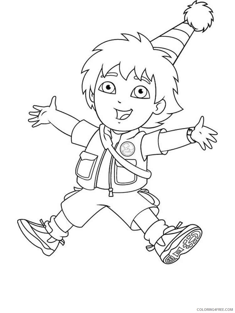 Go Diego Go Coloring Pages Cartoons go diego go 4 Printable 2020 2936 Coloring4free