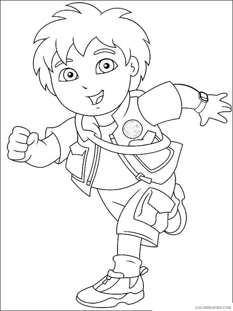 Go Diego Go Coloring Pages Cartoons go diego go 6 Printable 2020 2937 Coloring4free