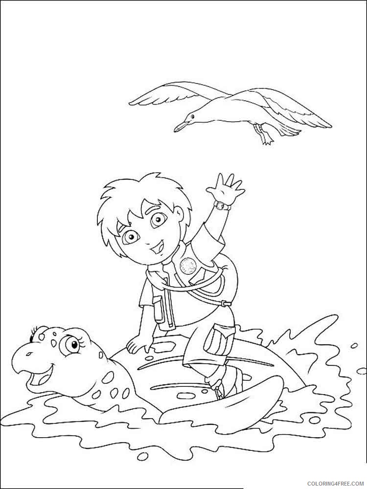 Go Diego Go Coloring Pages Cartoons go diego go 8 Printable 2020 2939 Coloring4free