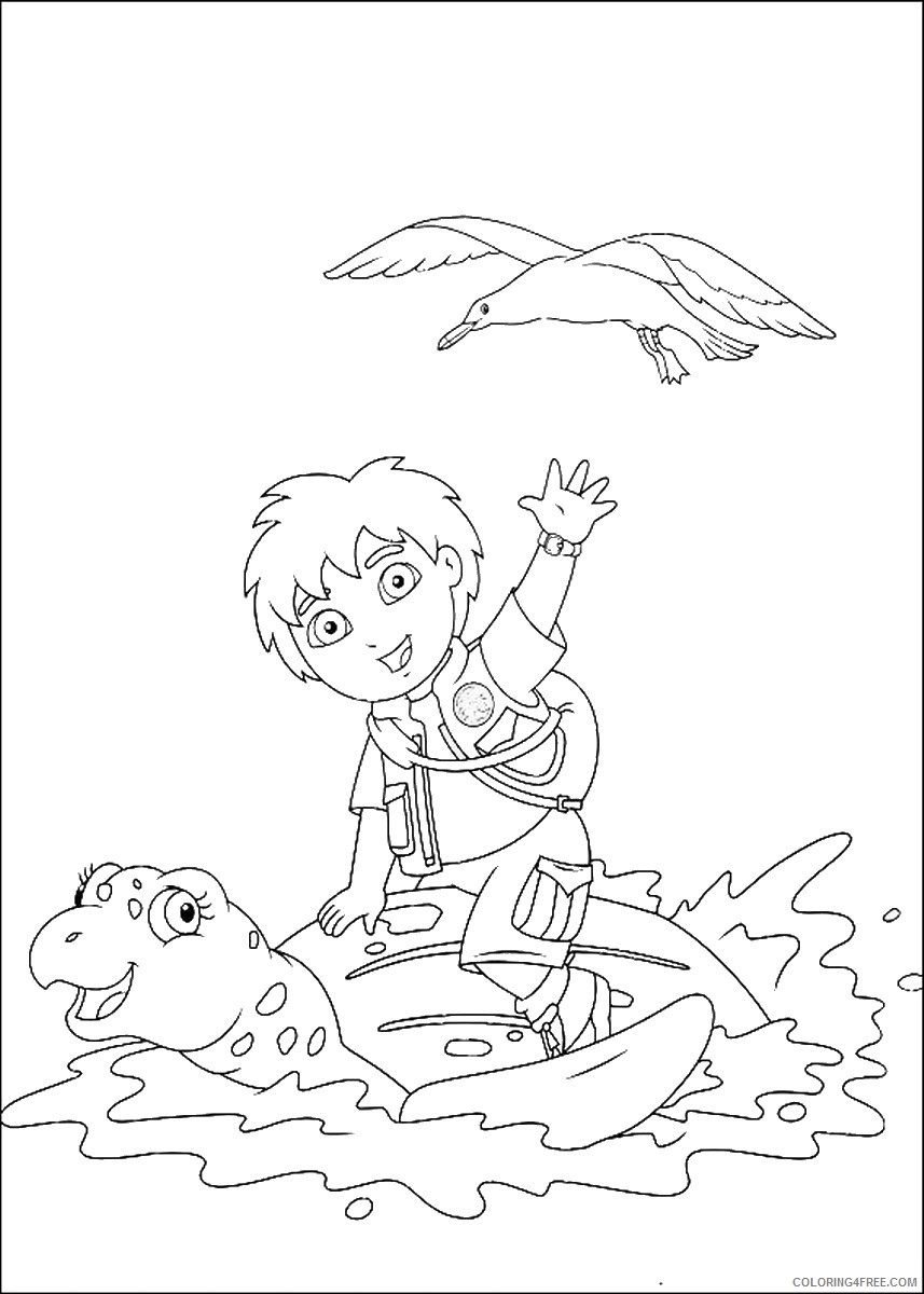 Go Diego Go Coloring Pages Cartoons run_diego_cl_01 Printable 2020 2949 Coloring4free