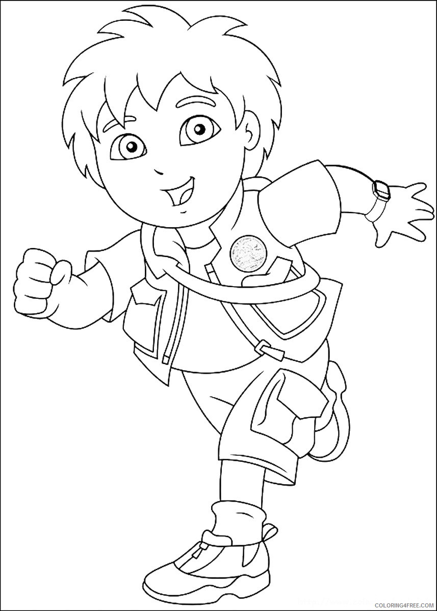 Go Diego Go Coloring Pages Cartoons run_diego_cl_04 Printable 2020 2951 Coloring4free