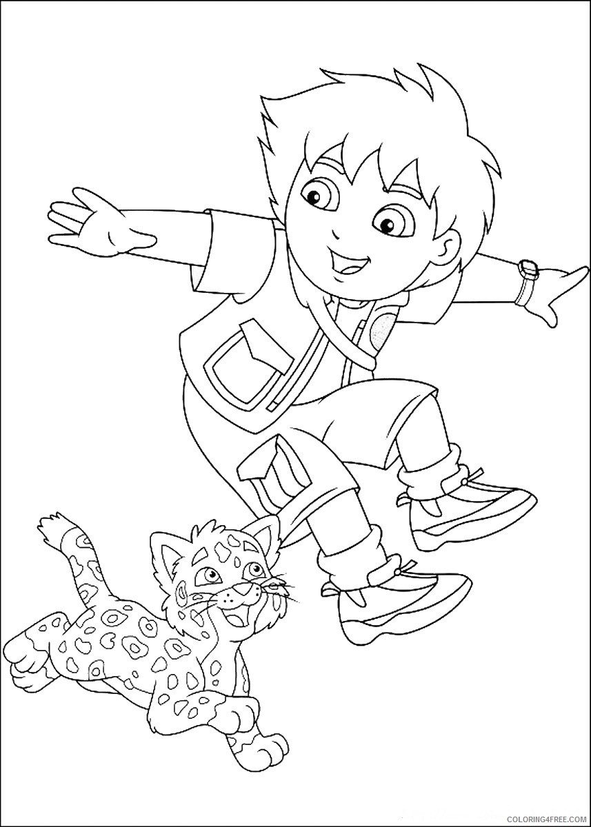 Go Diego Go Coloring Pages Cartoons run_diego_cl_07 Printable 2020 2954 Coloring4free