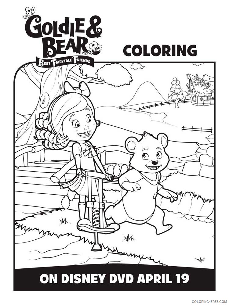 Goldie and Bear Coloring Pages Cartoons Goldie and Bear 4 Printable 2020 2969 Coloring4free