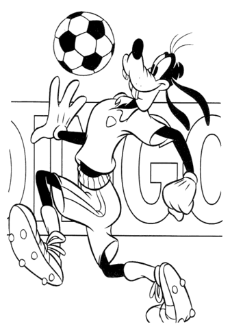 Goofy Coloring Pages Cartoons 1532918329_goofy playing soccer a4 Printable 2020 2976 Coloring4free