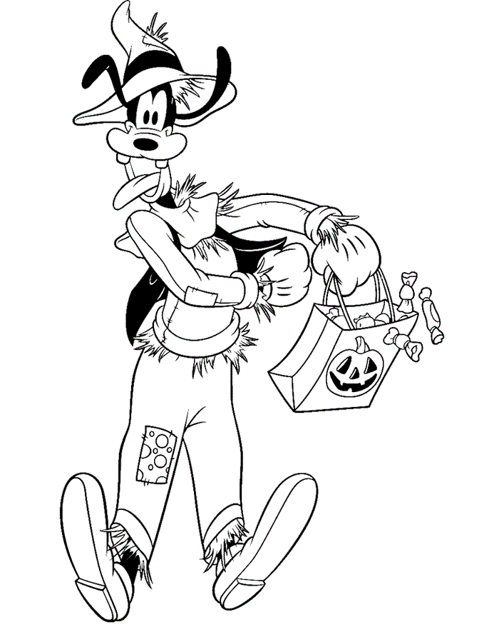 Goofy Coloring Pages Cartoons Goofy Disney Halloween Printable 2020 3044 Coloring4free