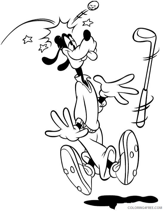 Goofy Coloring Pages Cartoons Goofy Golf Printable 2020 3047 Coloring4free