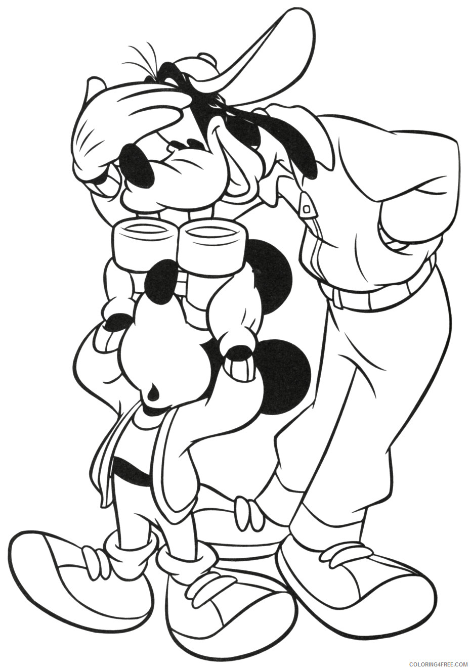 Goofy Coloring Pages Cartoons Goofy and Micky Mouse Printable 2020 2985 Coloring4free