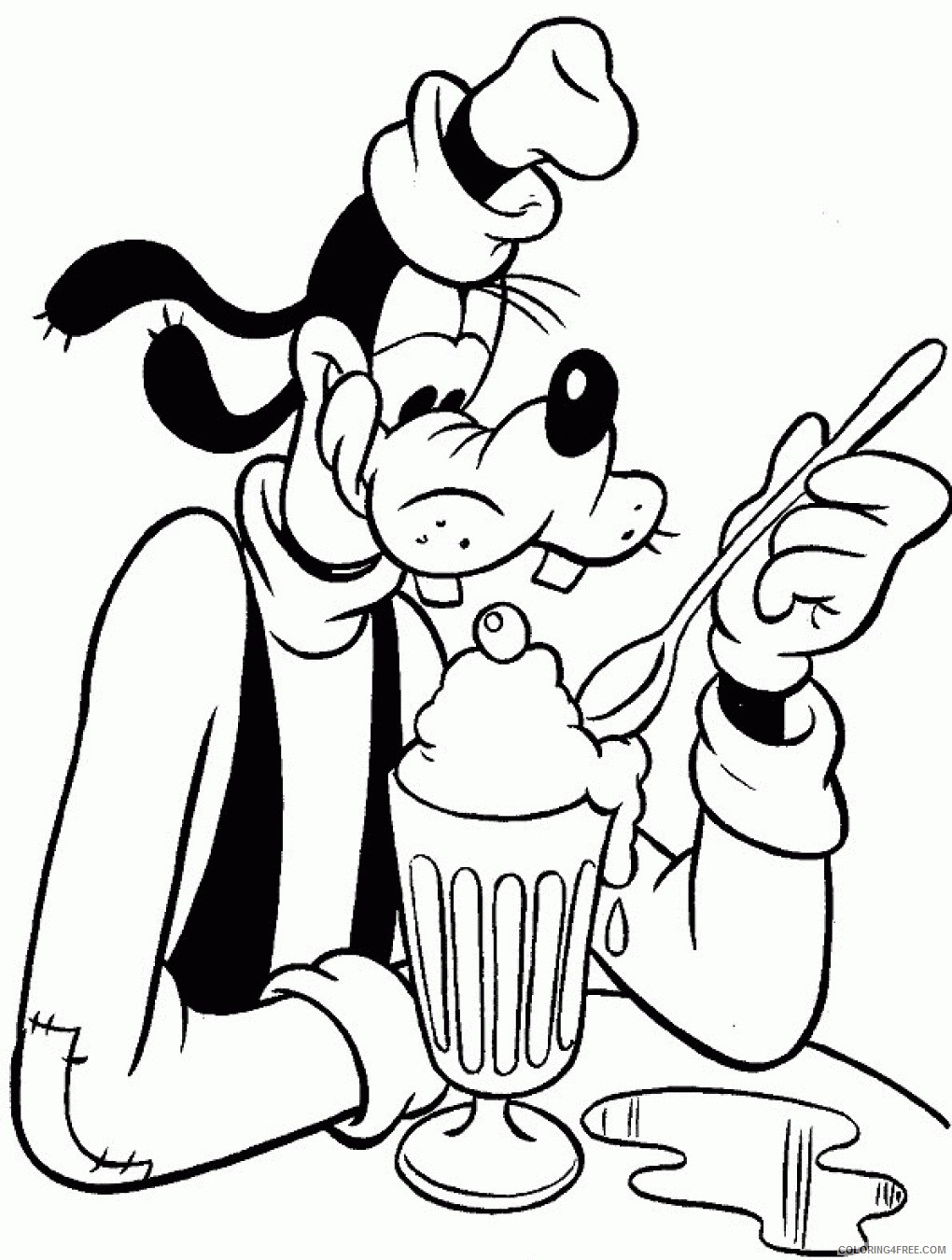 Goofy Coloring Pages Cartoons Goofy to Print Free Printable 2020 3036 Coloring4free