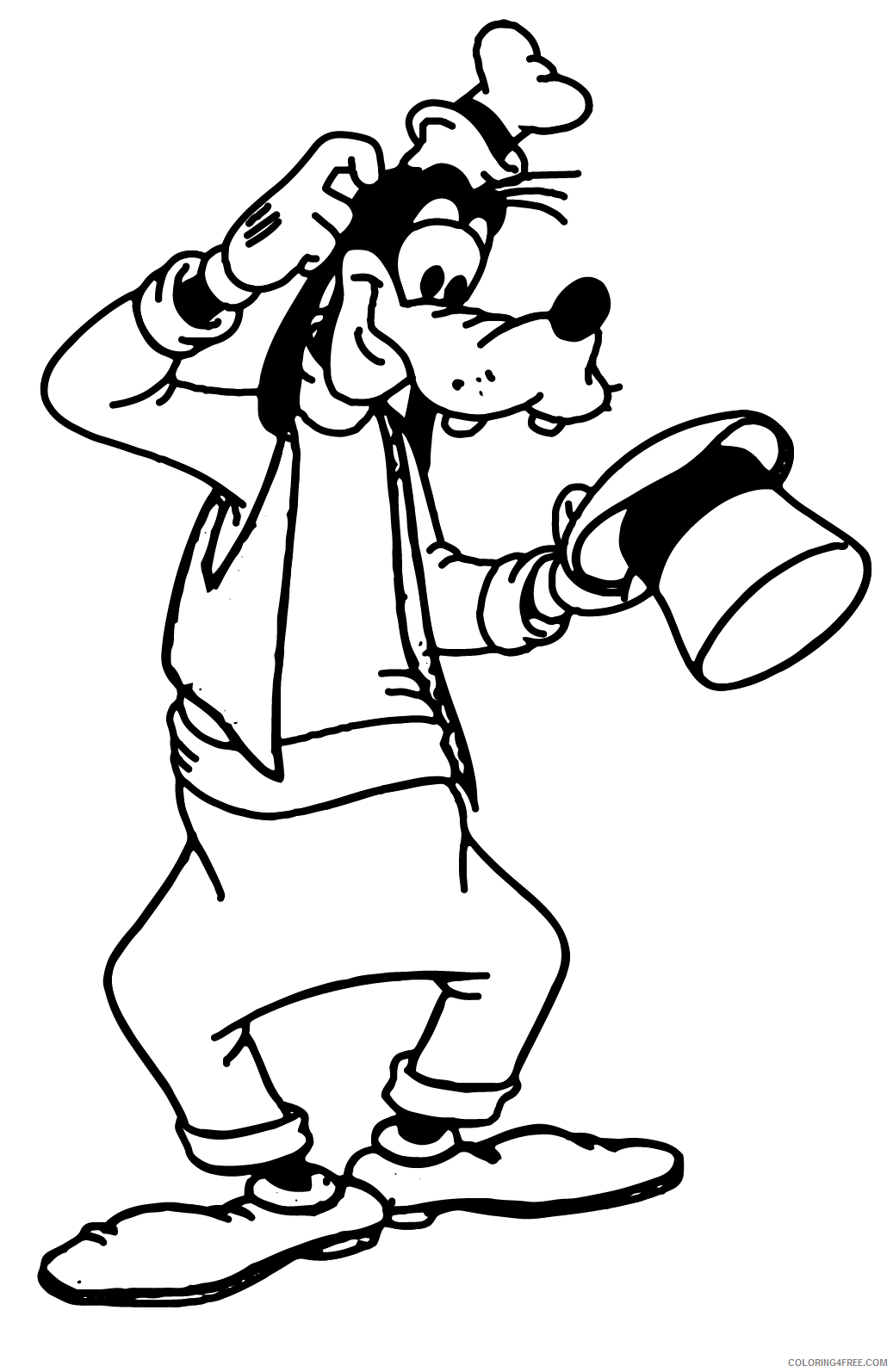 Goofy Coloring Pages Cartoons Goofy to Print for Free Printable 2020 3035 Coloring4free