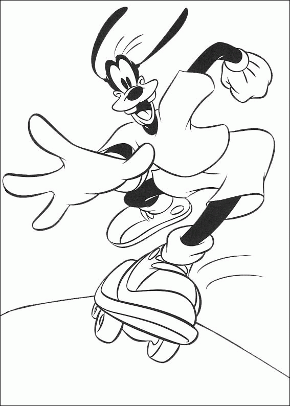 Goofy Coloring Pages Cartoons goofy skateboarding Printable 2020 3048 Coloring4free