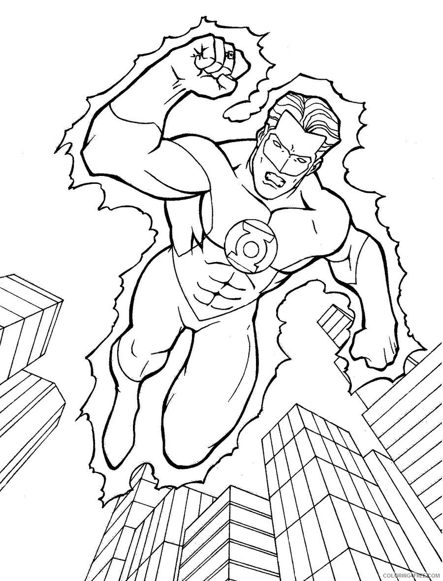 Green Lantern Coloring Pages Superheroes Printable 2020 Coloring4free