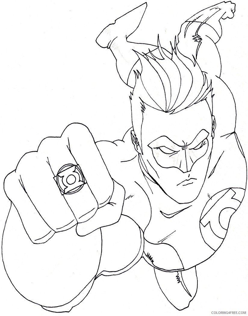 Green Lantern Coloring Pages Superheroes Printable 2020 Coloring4free