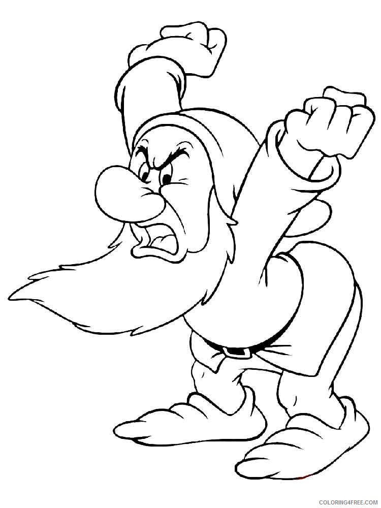 Grumpy the Dwarf Coloring Pages Cartoons grumpy the dwarf 2 Printable 2020 3051 Coloring4free