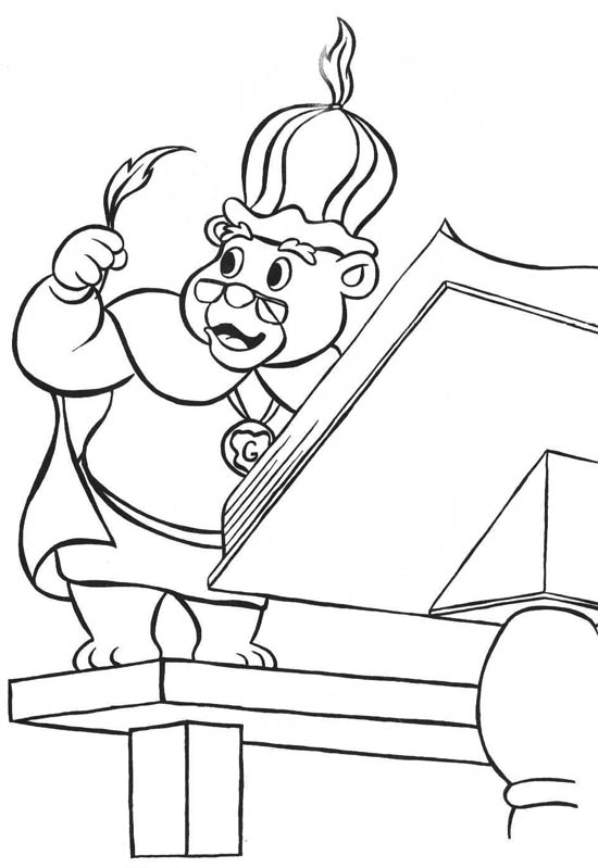 Gummi Bears Coloring Pages Cartoons robin hood 1 Printable 2020 3067 Coloring4free