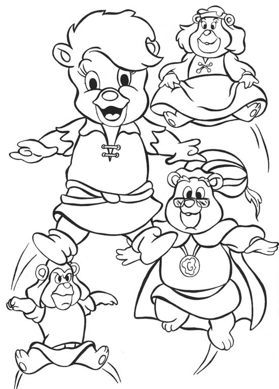 Gummi Bears Coloring Pages Cartoons robin hood 2 Printable 2020 3068 Coloring4free