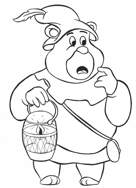 Gummi Bears Coloring Pages Cartoons robin hood 3 Printable 2020 3069 Coloring4free